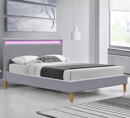 Stanlake Grey Light Up Bed Frame avec la tête de lit 140x200cm 160x200cm 180x200cm