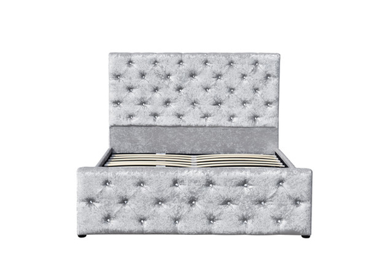 Tiroirs écrasés tapissés adaptés aux besoins du client de stockage du Roi Size Bed With de velours