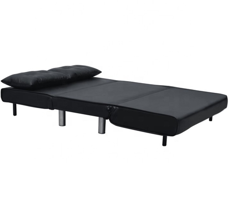 Jambes en cuir en métal de Sofa Bed Black White With de chaise pliante d'unité centrale