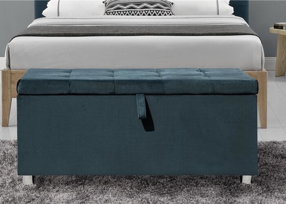 Stockage pliable Ottoman de tissu
