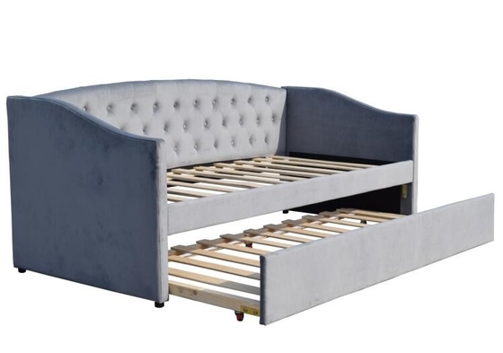 Forme tapissée jumelle tuftée de Cruve de Daybed de roulette