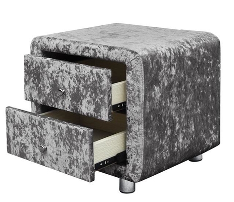 Table de chevet de tiroir du tissu deux